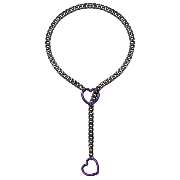 Golden Gothic Link Heart Pendant Necklace Adjustable Fashion Jewelry