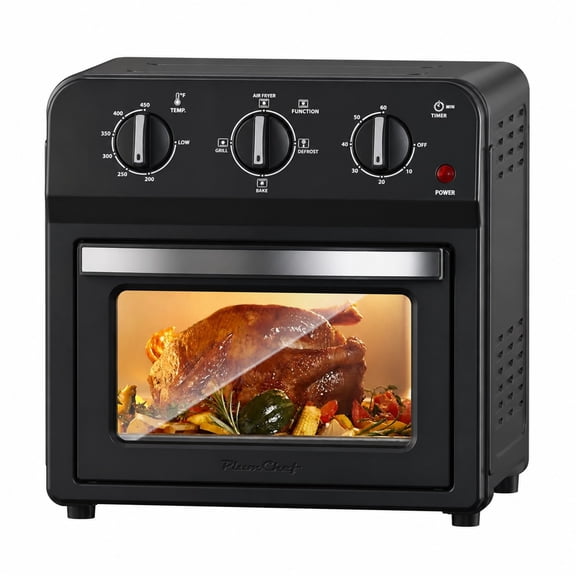 Necaces 13QT Air Fryer Toaster Oven Combo, 7-in-1 Convection Countertop Oven, Stainless Steel