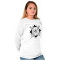 thumbnail image 4 of Compass Diamond Symbolic Spiritual Long Sleeve TShirt Men Women Brisco Brands S, 4 of 6