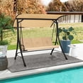 thumbnail image 2 of Gymax Balançoire de Porche pour 3 Personnes, Chaise Balançoire d'Extérieur avec Coussins et Auvent Réglable, 2 of 7