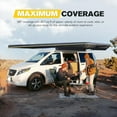 thumbnail image 5 of BUNKER INDUST 180-Degree Free-Standing Vehicle Awning with 3-Color LED Light - Driver-Side Weatherproof Overland Awning for SUV/Van/Truck/Camper, 5 of 9