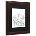 thumbnail image 3 of Trademark Fine Art "Simple Flower Doodle 1" Canvas Art by KCDoodleArt Black Matte, Wood Frame, 3 of 3