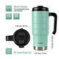 thumbnail image 2 of HAUSHOF 24 oz Travel Mug, Stainless Double Wall Vacuum Insulated Tumbler with Handle & Spill Proof Twist On Flip Lid and Wide Mouth, BPA Free, 2 of 3