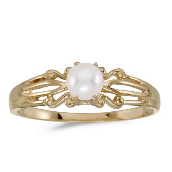 14k Yellow Gold Freshwater Cultured Pearl Ring