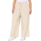 thumbnail image 4 of Pantalones Palazzo de Talla Grande para Mujer FAB CURVES con Cintura Elástica y Cordón, con Bolsillos, Pantalones de Pierna Ancha Casual 1X Albaricoque, 4 of 6