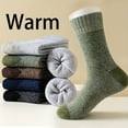 thumbnail image 6 of Estbridge 5pcs Men‘s Winter Crew Socks - Thick  Warm Fleece-Lined for Outdoor Activities & Hiking, 6 of 7