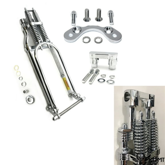 HTTMT- Replacement of 20" Springer Front End w/ Handlebar Adapter Bar 2" Riser Compatible with Harley Chopper Bobber
