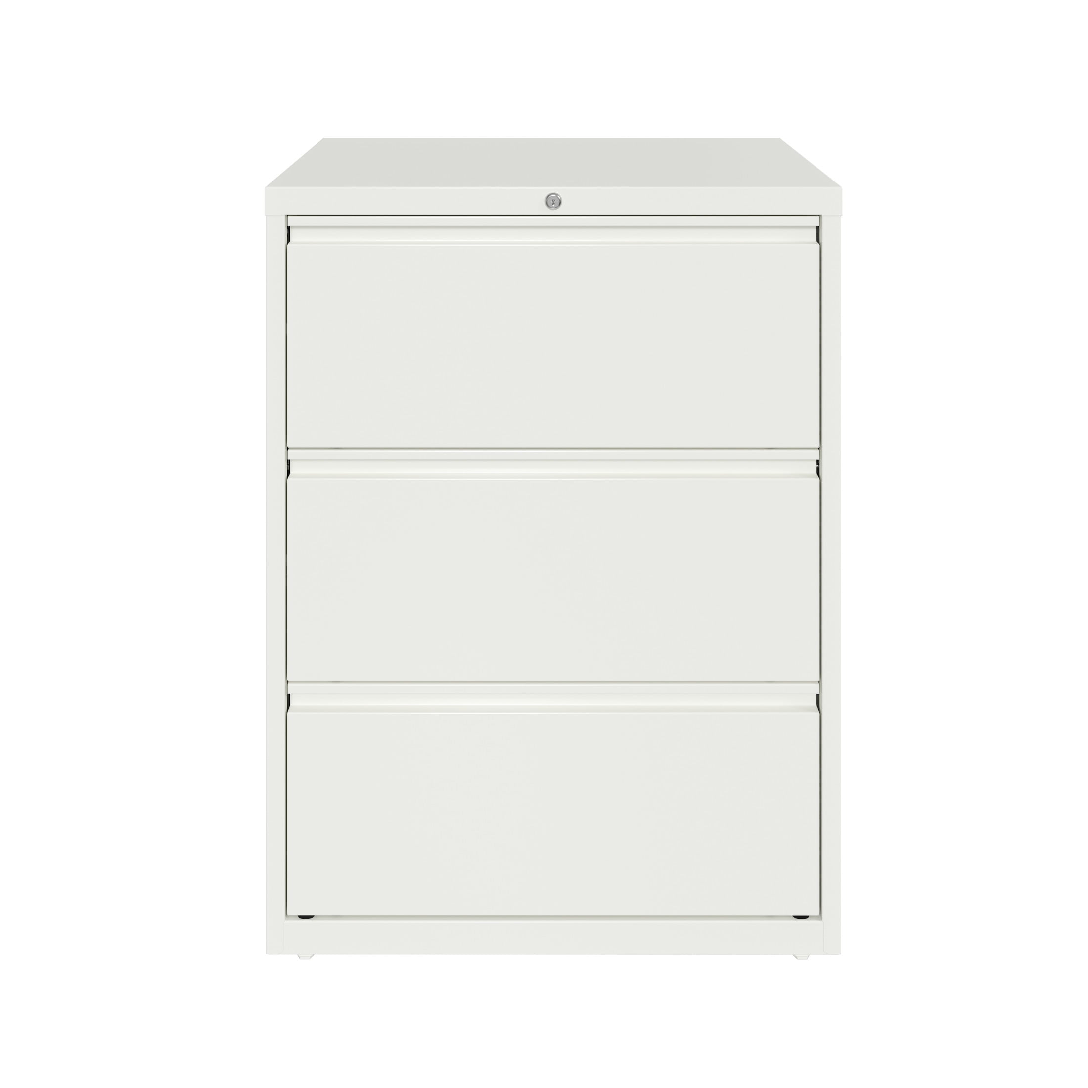 Hirsh 30 Inch Wide 3 Drawer Metal Lateral File Cabinet for Home and Office, Holds Letter, Legal and A4 Hanging Folders, White