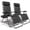 Black, variant on Zero Gravity Chairs Set of 2, Outdoor Folding Reclining Lounge Chairs with Cup Holders and Pillows for Patio, Poolside, Beach, and Camping, Black