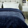 thumbnail image 5 of Cozy Tyme Chike Weighted Blanket - 25 Pound Quilted Cover 72"x 80" Navy, 5 of 10