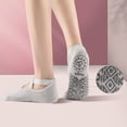 thumbnail image 5 of Babcutegg Pilates Socks for Women Athletic Wear Gym Wear with Straps Yoga Non-Slip Comfortable and Breathable Womens Athletic Wear Gray Size Free Size, 5 of 6