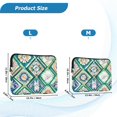 thumbnail image 4 of FORMRS 13-13.3 inch Laptop Sleeve Case Soft Carrying Quilted Computer Bag Cover, Green Geometric Flowers, 4 of 7