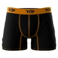 thumbnail image 4 of TOP Wear - Men's Microfiber Boxer Briefs - Pack of 3 - Plain Colors, Soft, Breathable, Snug Fit, 4 of 5