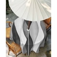 thumbnail image 3 of Outdoor Tablecloth with Umbrella Hole, Gray Stripes Spillproof Waterproof Outdoor Table Cover, Vintage Farmhouse Greyish Ripple Pattern Patio Tablecloths for Party/Garden/Picnic, Round 54 inch, 3 of 9