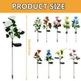thumbnail image 3 of Lindbes Outdoor Solar Lighting Ground Plug Light Rose Shape Carden Ornament Light IP65, 3 of 17