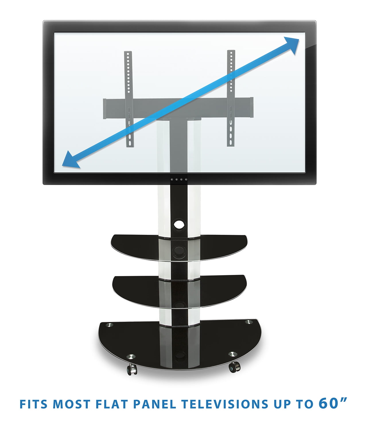 Mount-It! Speaker Stands for Home Theater 5.1 Channel Surround Sound System Satellite Speaker