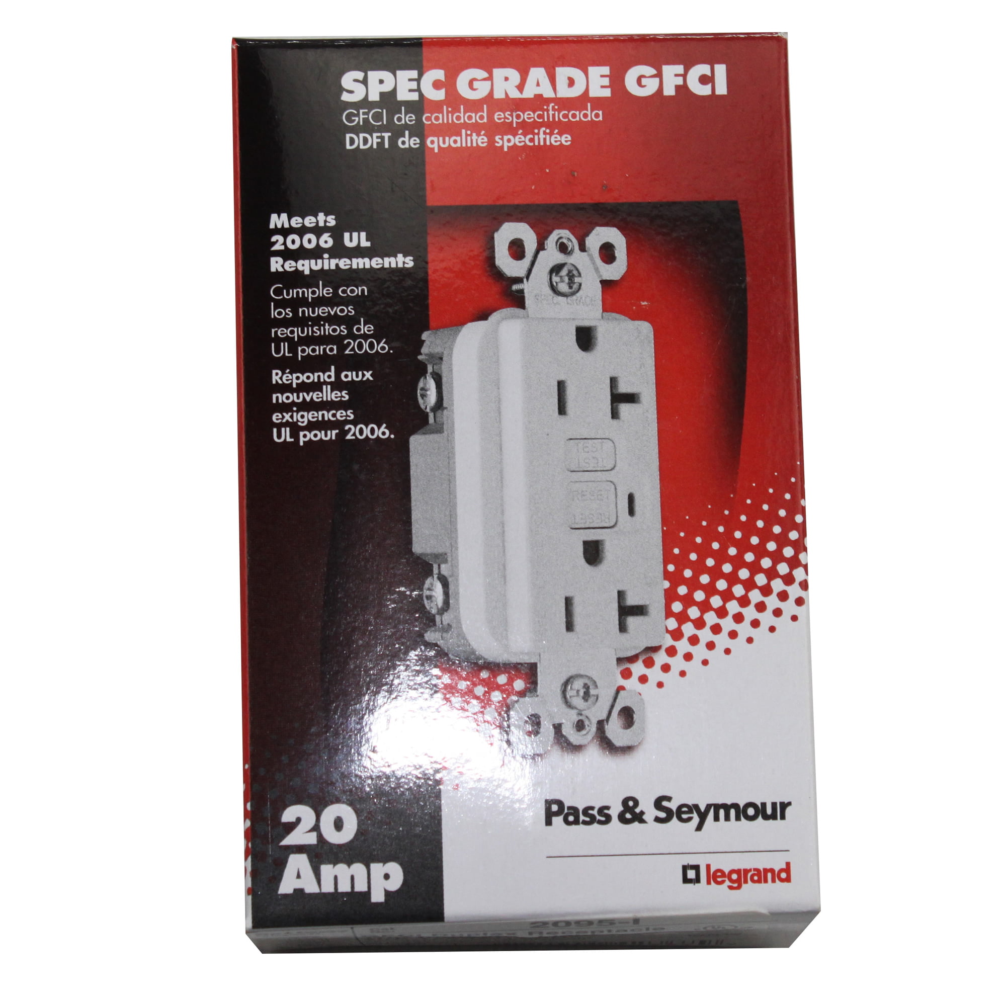 P&S Specification Grade 20A GFCI Ivory Receptacle GFI Outlet NEMA 5-20R 2095-I