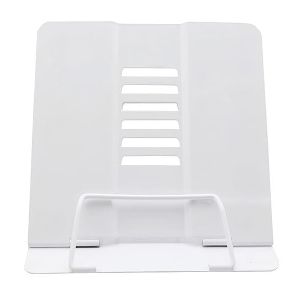 Azheeujy Metal Book Stand Folding Reading Book Holder with 6 Adjustable Angles and Paper Page Clip,Sturdy Desktop Book Holder for Cookbook,Magazine,Textbooks,Document,Music Book,Laptop,Tablet