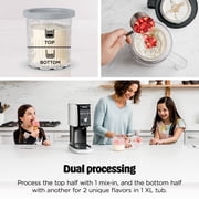 Ninja CREAMi Deluxe XL Ice Cream Maker, Sorbet, Milkshakes, Frozen Yogurt, More, 11 One-Touch Programs, (2) 24 Oz Family-Sized Tubs & Lids, NC501 Stone Silver