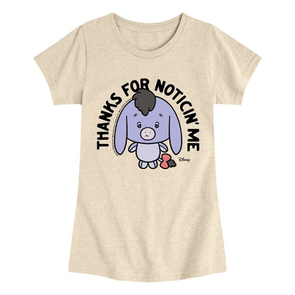 Winnie the Pooh - Eeyore Thanks For Noticin' Me - Youth Girls Fitted Short Sleeve T-Shirt