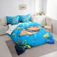 thumbnail image 3 of jejeloiu Kawaii Capybara 7-Piece Twin Bedding Sets,Brown Blue Bedding Comforter Set For Boys Kids Reversible, 3 of 8