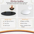 thumbnail image 5 of Round Fire Pit Lid - 28 inch fire pit cover Metal with Wooden Handles - Fits for Bonfire Pits or Propane Fire Pit Fire Tables, 5 of 8