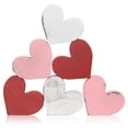 thumbnail image 6 of 6 Pieces Valentine's Day Heart Wood Sign Farmhouse Heart Tiered Tray Decor Self- Standing Sweet Signs for Candlelight Dinner Valentine Wedding Home Party Tabletop Decoration(Red,8.9x8.9"), 6 of 9