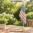 8ft White Aluminum Adjustable Telescoping Flag Pole with Ball Top ...