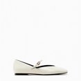 thumbnail image 5 of IEMIEMIEM Women's Ballet Flats Patent Leather Elegant Comfortable Round Toe Slip On Adjustable Buckle Strap Flat Non-Slip Mary Jane Shoes Suitable for Dancing Walking Party Beige 5.5 Wide, 5 of 7