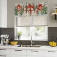 thumbnail image 4 of Grey Snowman Christmas Curtain Valances for Windows, Kitchen Valance Window Treatments Panel 2 Pack, Farmhouse Tree Xmas Rod Pocket Short Curtains for Bathroom Bedroom 42 x 12 Inch, 4 of 8
