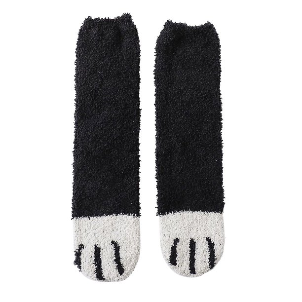 3 pares de medias medias peludas gruesas de Coral con garra de gato a la moda para mujer, regalo de Navidad Fridja nalpqowj28180
