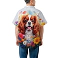 thumbnail image 5 of Welcome Spring Summer Cavalier King Charles Spaniel Portrait Flower Blue Sky Hawaiian Shirt Breathable Summer Unisex Merch Dog Lover Gifts - 12001, 5 of 6