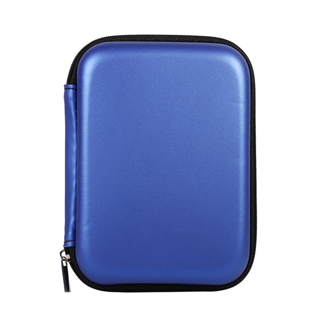 Organizador de cables y auriculares para accesorios digitales, funda para memoria USB (azul oscuro)