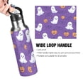 thumbnail image 4 of Yayeee 33oz Insulated Water Bottle Double Wall Stainless Steel with Flip Straw Lid, Halloween Purple Ghosts, 4 of 7