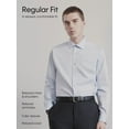 thumbnail image 5 of Camisa Calvin Klein, corte regular, antihierro, en espiga, blanca, 5 of 5