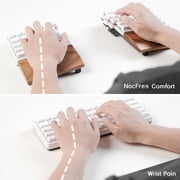 NocFree Wireless Split Mechanical Keyboard Tactile RGB Lighting Foam with Wooden Wrist Rest