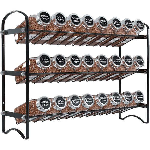 3 Tier Spice Rack Organizer Multipurpose Seasoning Organizer for Countertop and Wall