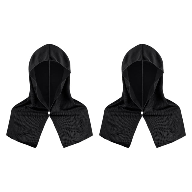 Esquirla 2 Pcs Serviettes à Capuche Rafraîchissantes pour les Amateurs de Sport Polyvalentes Résistantes aux UV Noir