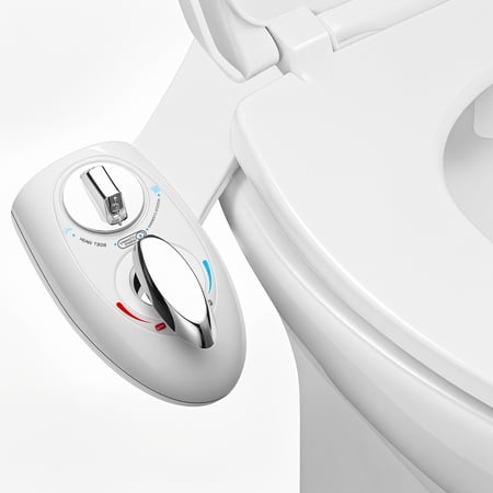 Fenbeli Bidet Attachment for Toilet, Hot and Cold Water Dual Nozzle Bidet with Self-Cleaning, Non-Electric Fresh Water Sprayer for Feminine Wash