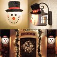 thumbnail image 2 of Injueey Muñeco de nieve pantalla Santa Claus porche luz cubierta decoración hogar pasillo pared lámpara colgante lámpara-chimenea Festival Kits de decoración para fiestas Muñeco de nieve, 2 of 6