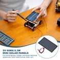 thumbnail image 4 of Uxcell 2 Pcs 5V 0.3W 60mA Mini Solar Panels, Small Polycrystalline Solar Cell Panel with 2 Cable for DIY Electric Toy Materials Kits Charger, 68mm x 37mm, 4 of 6