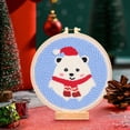 thumbnail image 3 of Christmas Series Hands- Material Bag Beginner's Entry Embroidery Kit Fabric, 3 of 8