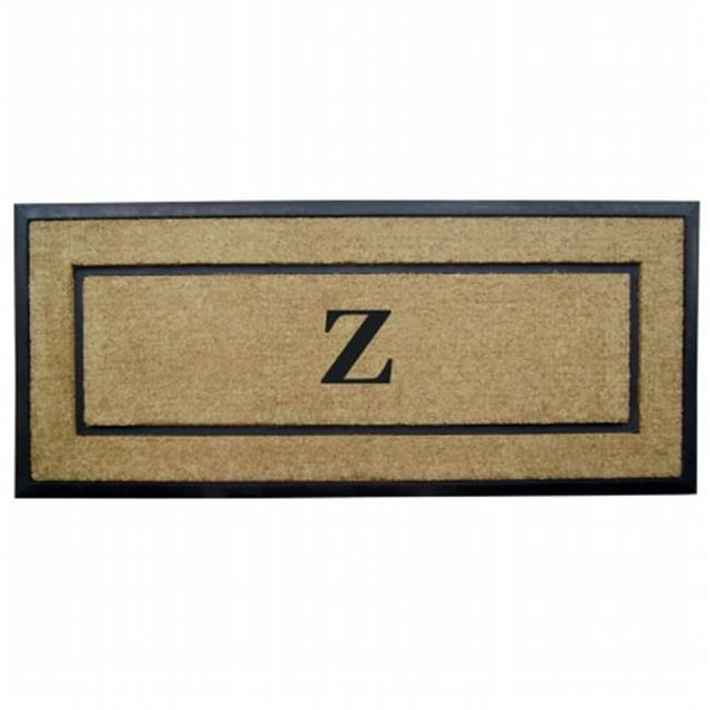 Nedia Home 18106Z 24 x 57 in. Coir & Rubber Frame Mat Monogrammed Z