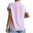 thumbnail image 4 of Ganfancp Women's Cardigans Sleeveless Shirt Cardigan Blouse Fashion Printed Buttons Cardigan Pink M, 4 of 6