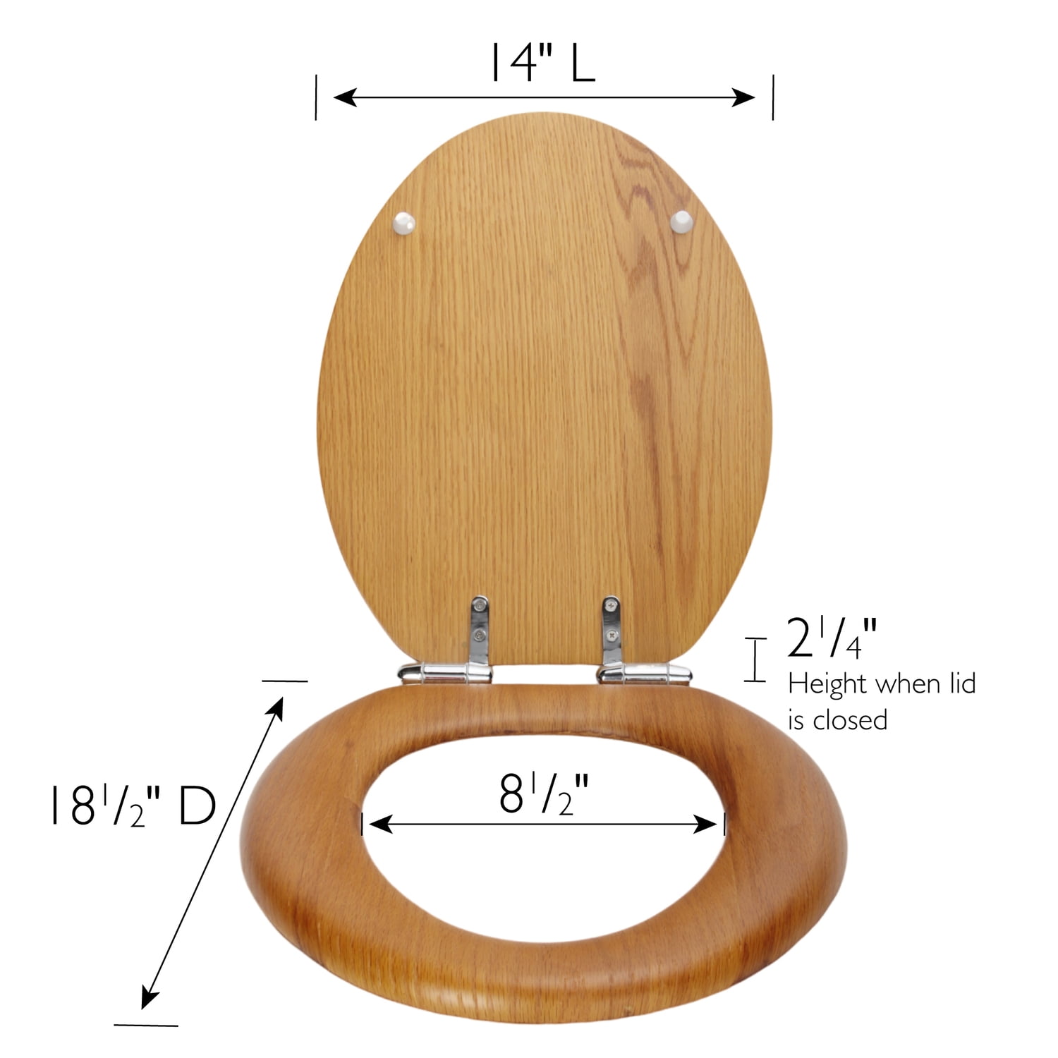 Design House Dalton Elongated Wood Toilet Seat in Honey Oak