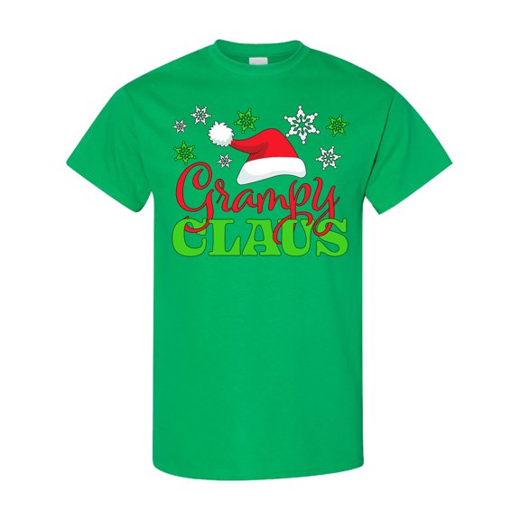 Inktastic Grampy Claus with Christmas Santa Hat and Snowflakes T-Shirt