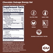 (3 pack) GU Energy, Original Energy Gels, Chocolate Outrage - 1 count