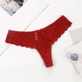 thumbnail image 2 of Culottes pour Femmes Femmes String en Dentelle Triangle Ajouré Respirant Entrejambe en Coton Culottes, 2 of 3