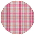 thumbnail image 2 of Addison Rugs Chantille Indoor/Outdoor Transitional Plaid Blush Washable Round Rug, 8' x 8', 2 of 6