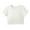White, variant on Jalioing Girls Crop Tops Casual Athletic Crew Neck Short Sleeve T Shirt with Padded Teens Summer Plain Tee Shirt